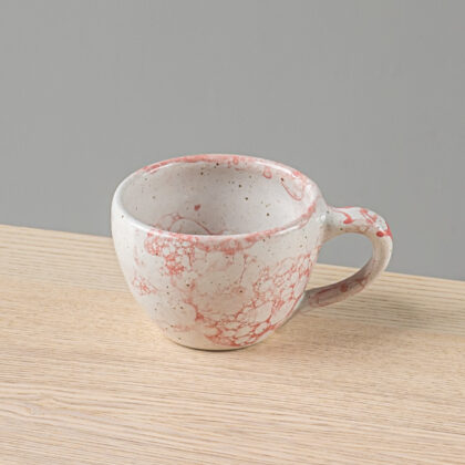 Taza Latte 12oz-Blanco Burbuja Rosa