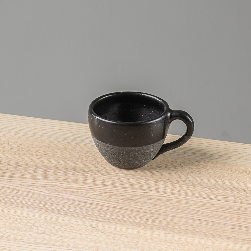 Taza Latte 12oz-Engobe Negro y Negro Mate