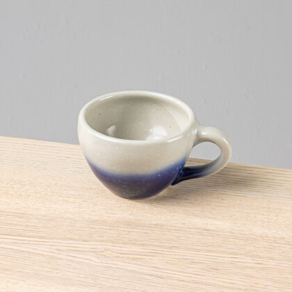 Taza Latte 12oz-Blanco Degradado Azul