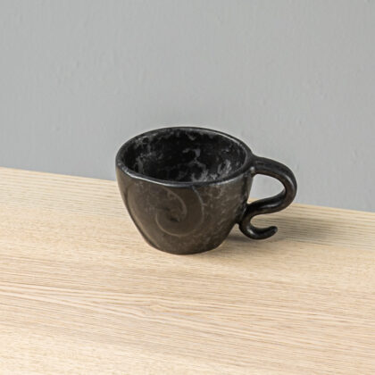 Taza Latte 12oz-Negro Lumbre y Negro Mate