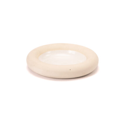 Plato Dona Hondo 16cm-Pasta Natural interior Blanco Semi Brillante