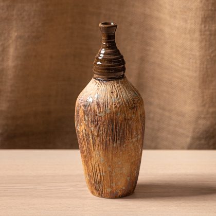 Florero-Tallado Oxido