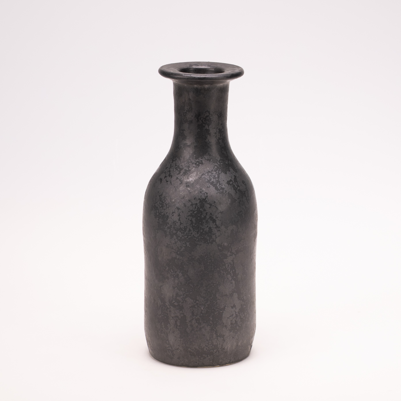 Florero Botella-Negro Lumbre