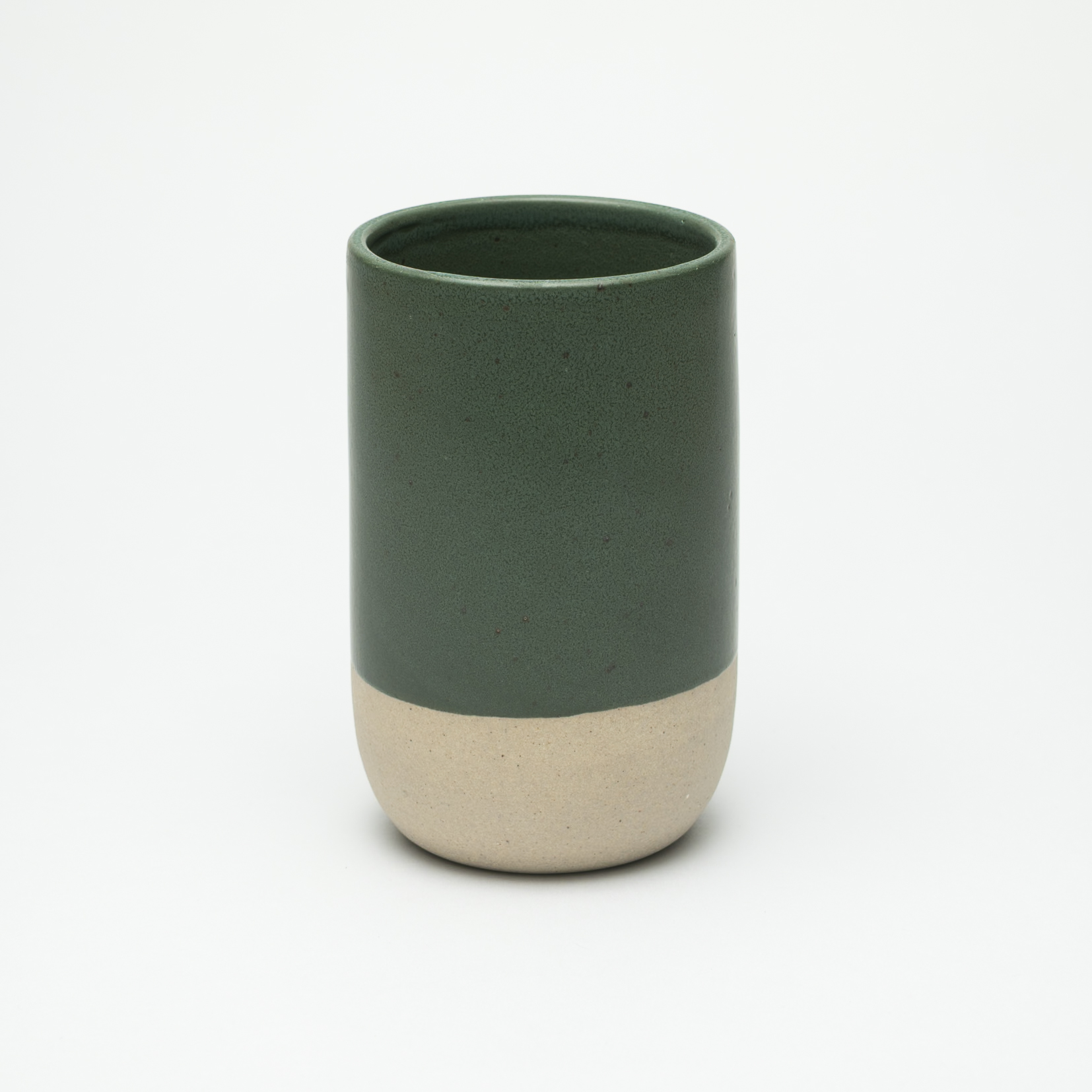 Vaso Boleado Alto 16oz-Verde Mate Mitad Pasta Natural