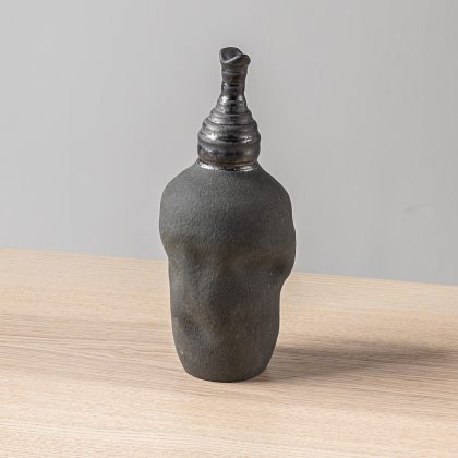 Florero Engobe Negro