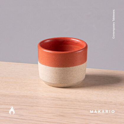 Vaso Recto 4oz-Rosa Mate mitad Pasta Natural