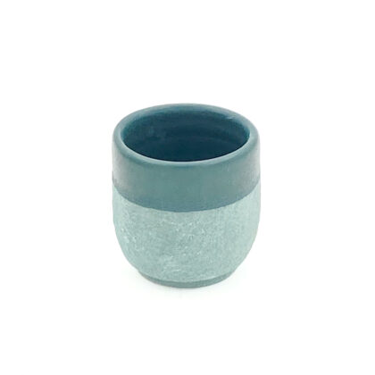 Copita Boleada 2.5oz-Verde Mate Mitad Engobe Verde