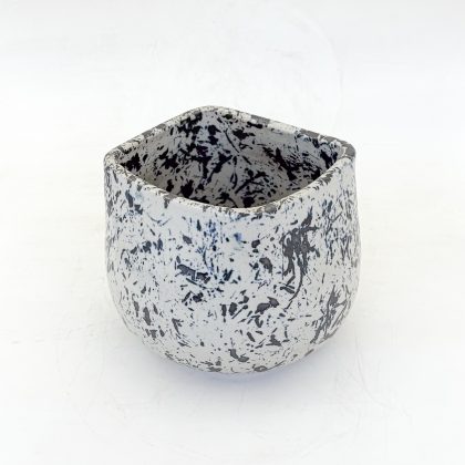 Hielera Cuadrada 17x17cm-Blanco Lumbre+Dos Copas