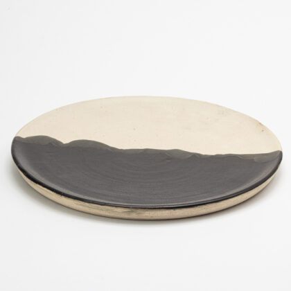Plato Plano 23cm-Paisaje Blanco y Negro
