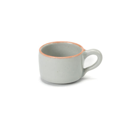 Taza Recta 4oz-Natural Brillante Orilla Tangerina