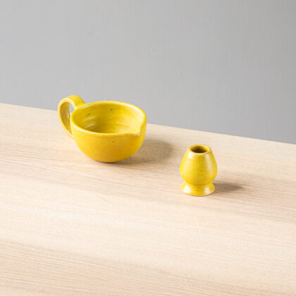 Set Matcha con Agarradera-Amarillo Mate