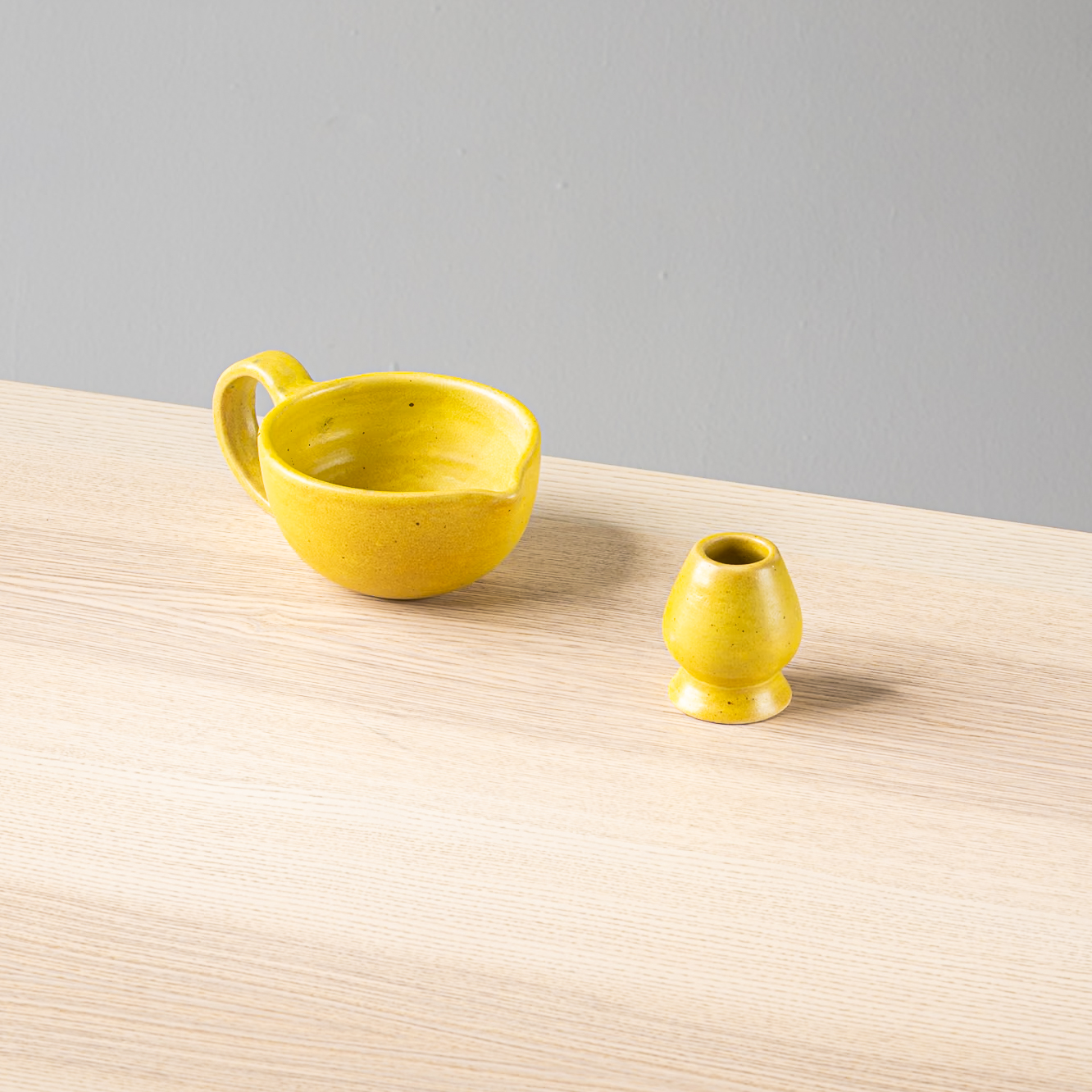 Set Matcha con Agarradera-Amarillo Mate