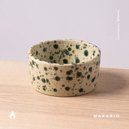 Tazon Recto 16cm x8cm-Amarillo Claro Jaspeado Verde