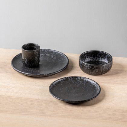 Vajilla Individual (4 piezas) - Negro Lumbre