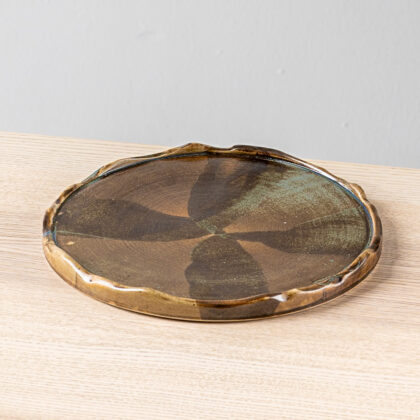 Plato con Borde Irregular 28cm-Azul Oxido