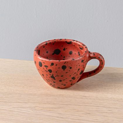 Taza Latte 12oz-Rosa Jaspeado Negro