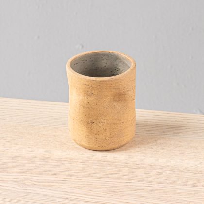 Vaso Recto Irregular 10oz-Pasta Oxido Interior Natural Brillante