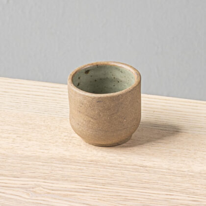 Vaso Boleado con Pata 4oz-Pasta Oxido Interior Natural Brillante