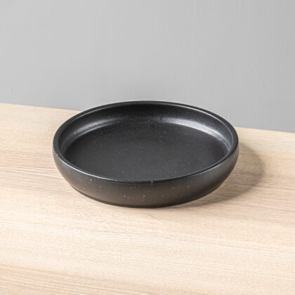 Plato con Relieve 28cm x3cm-Negro Mate