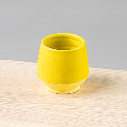 Vaso Angular 12oz-Amarillo Mate Engobe Amarillo