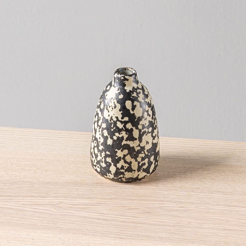 Florerito Botella 14x9cm-Blanco Mate y Lumbre